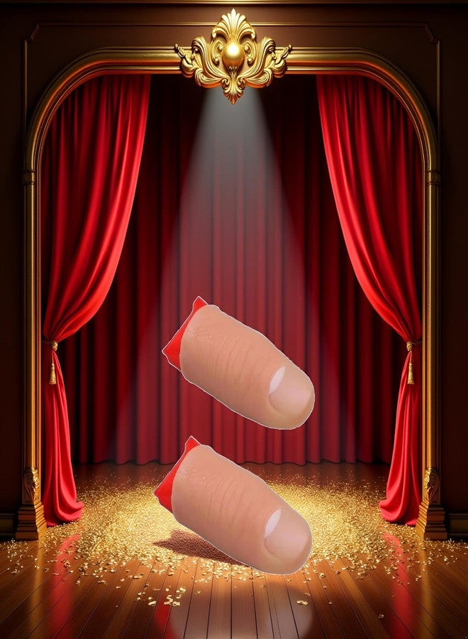 Dwuww 2Pcs Thumb Tip Magic Tricks Fake Thumb Tip Silk Vanish Magic Disappearing Silk Fake Thumb Tip Magic Gimmick for Magicians, Close-Up Magic Tricks, Stage Performances and Party Entertainment Decoration - Image 4